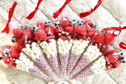 Red Football Sweetie Cones